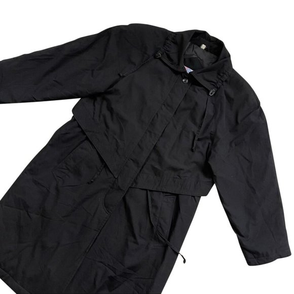 Sundazed (Germany) Drawstring Bermuda Collar Trench Coat Black : L - Picture 4 of 7
